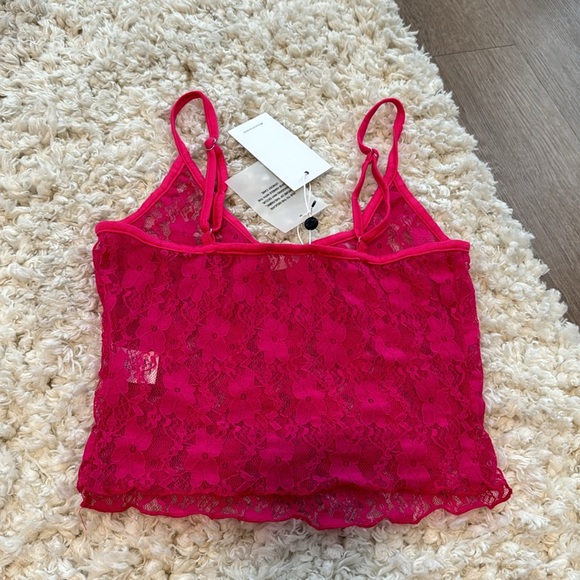🩷 Lovers and Friends Lia Sheer Tank Top Small Hot Pink BNWT 🩷 - Picture 8 of 10